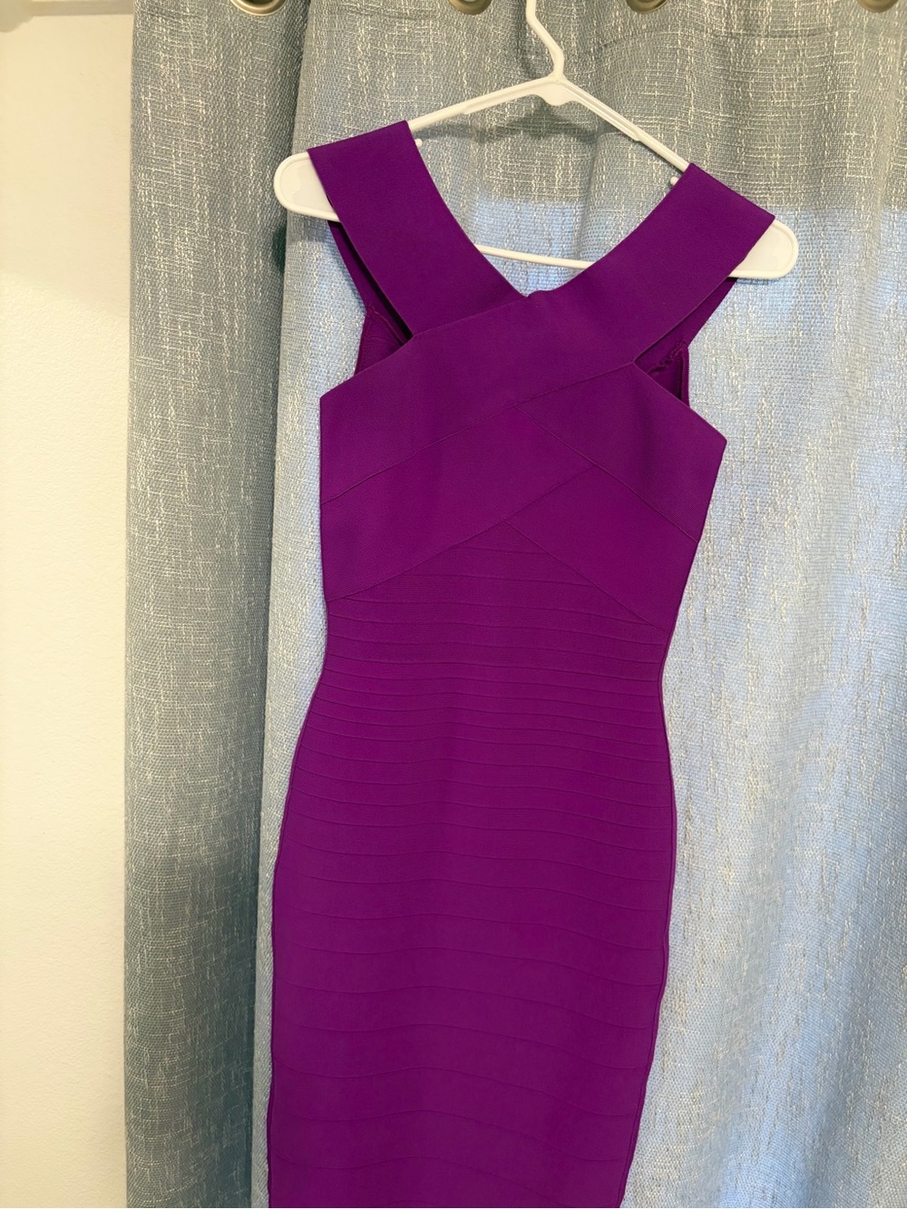 Dress the Population Purple/Pink Sleeveless Midi Bandage Dress XS